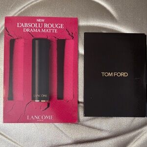 Lancome L'Absolu Rouge Drama Matte Lipstick sample & Tom Ford lipstick sample